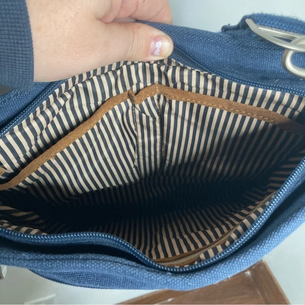Travelon RFID anti-theft Heritage hobo‎ Bag navy blue